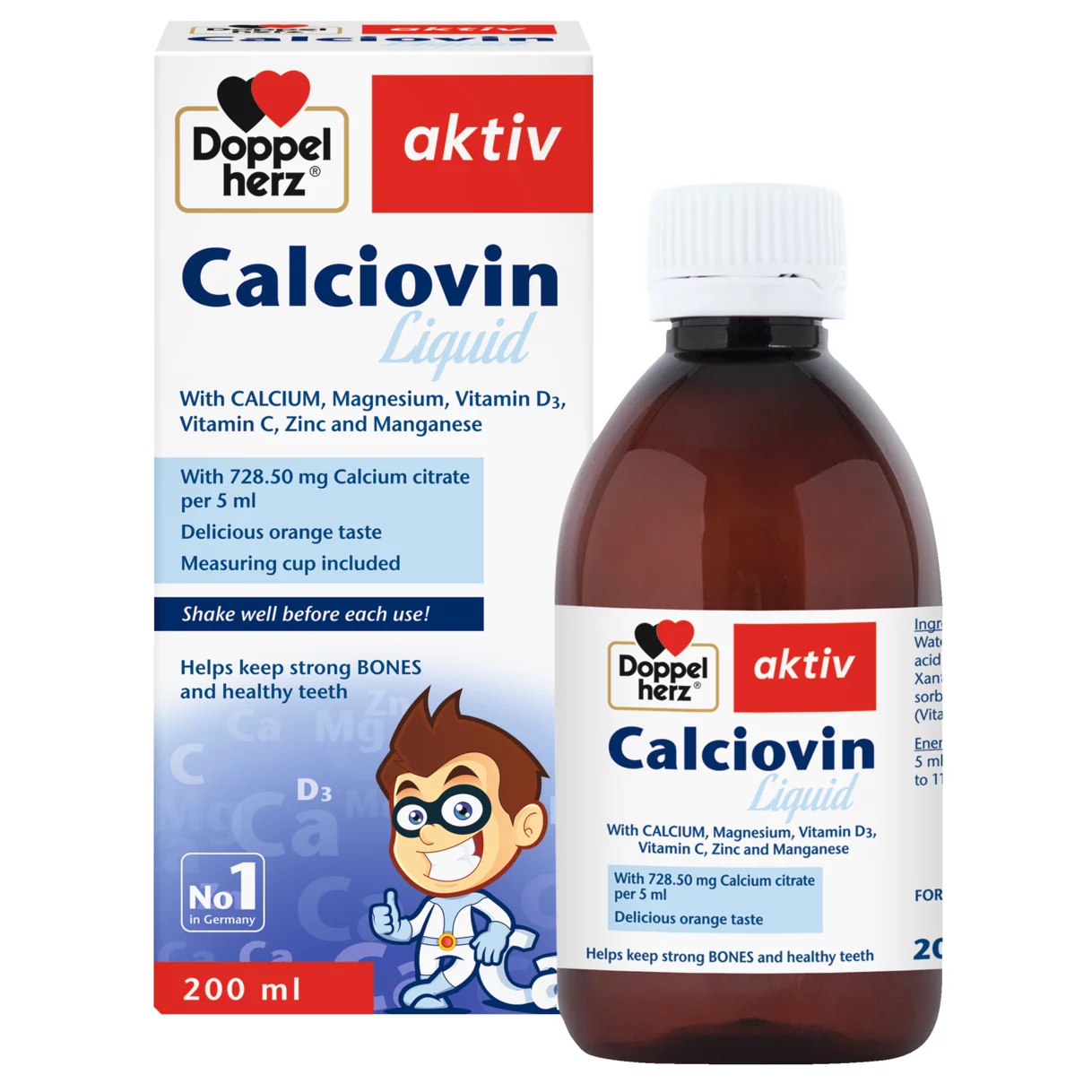 Illustration of the product packaging Doppelherz aktiv Calciovin front view